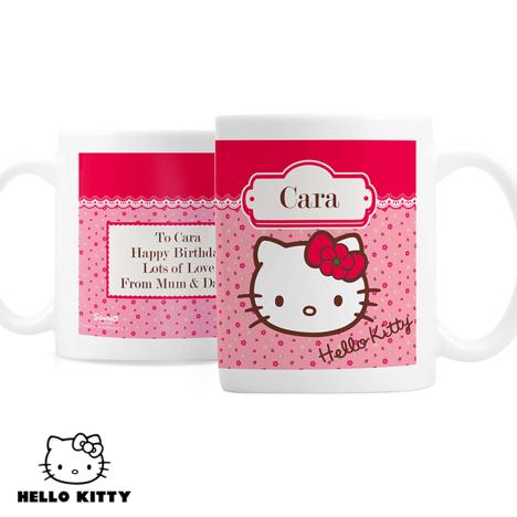Personalised Hello Kitty Floral Mug £10.99